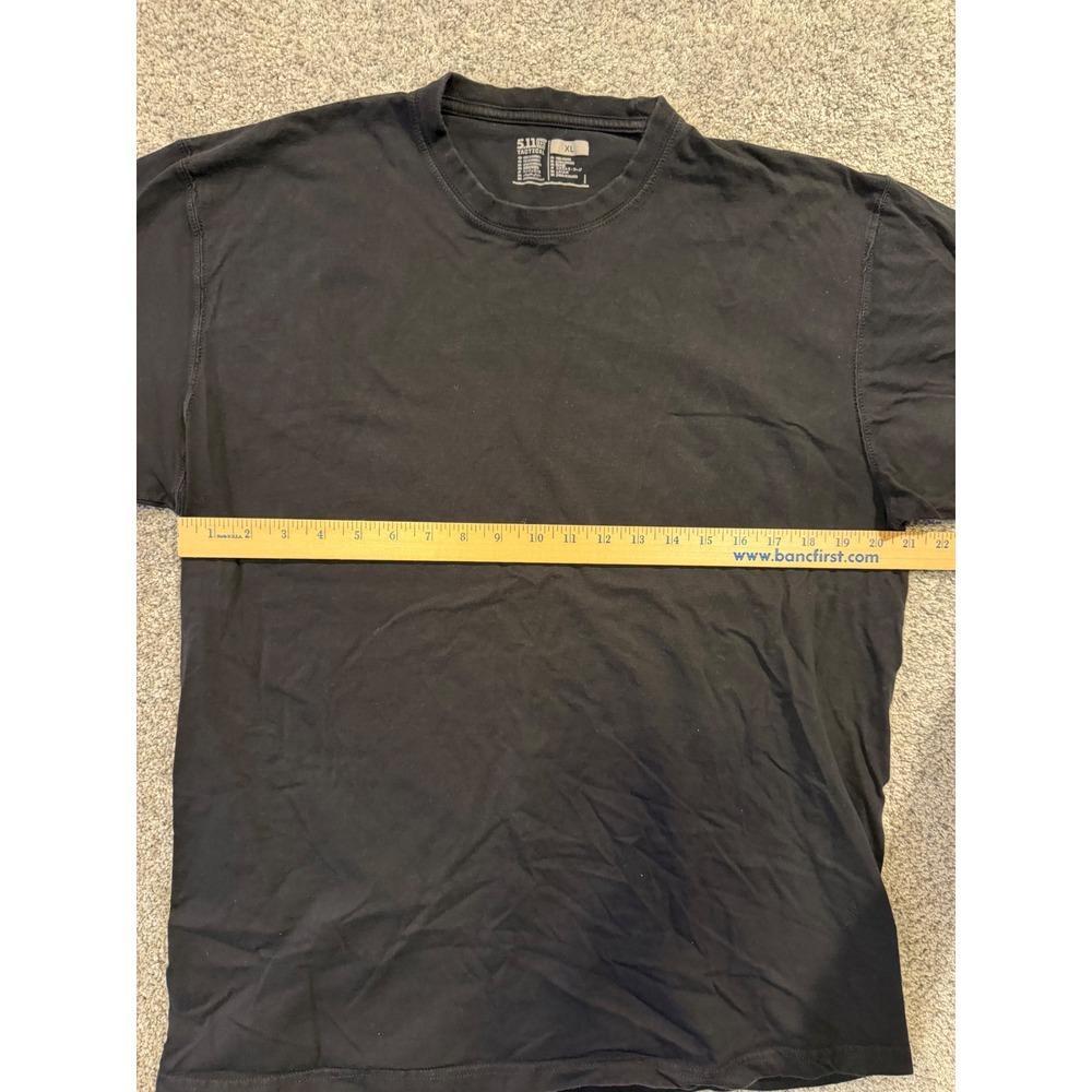 5.11 Tactical T-Shirt Mens XL Black Short Sleeve Crew Neck Cotton Solid - Picture 4 of 6